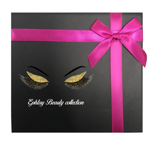 Eyelashes lashes box faux mink two tone 25mm Eyelash