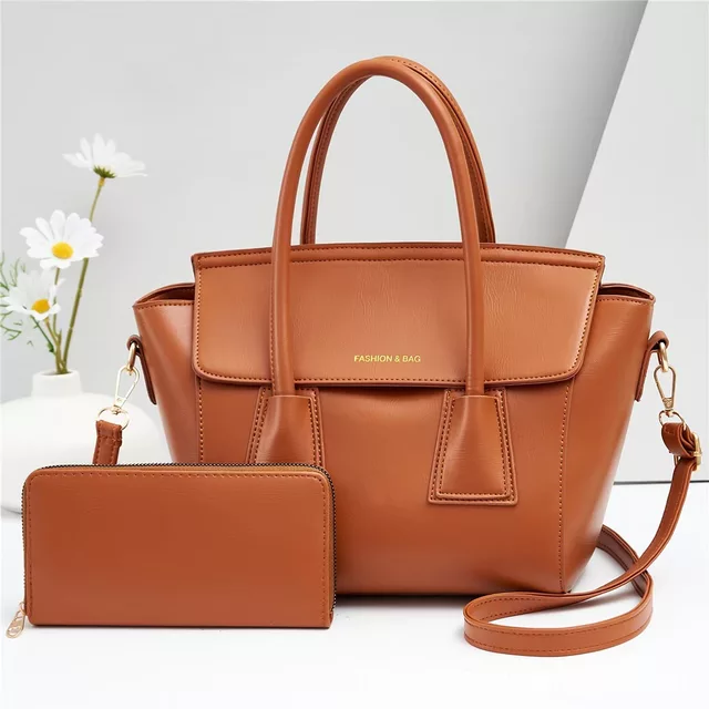 Women zip multi pocket handbags