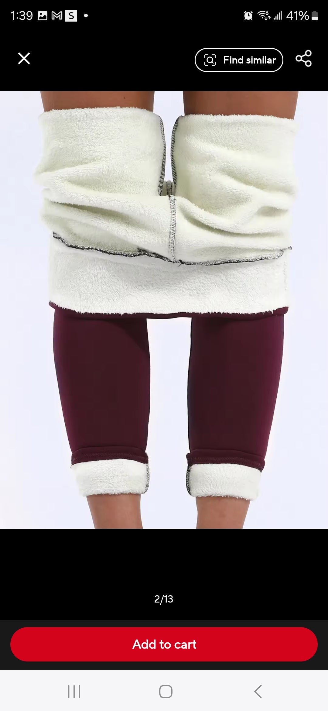 Winter leggings small size straight